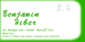 benjamin hiber business card